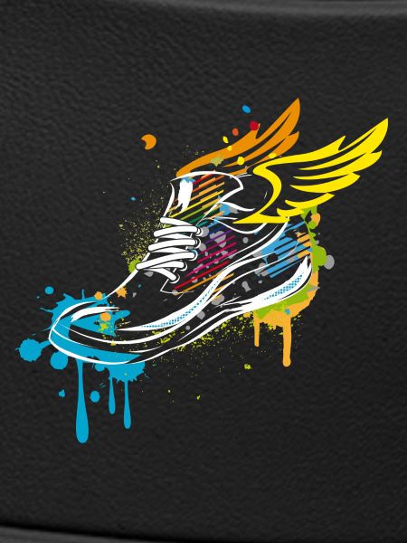 Sneaker graffiti with wings