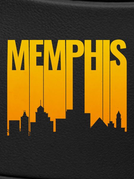 Memphis Skyline Gold Gradient