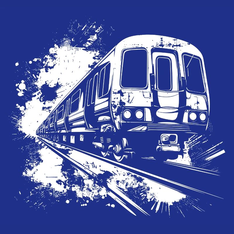 Éclaboussures de couleurs en train