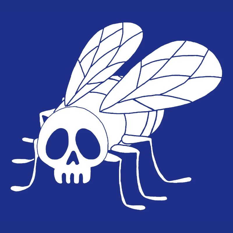 Crâne de mouche (blanc)