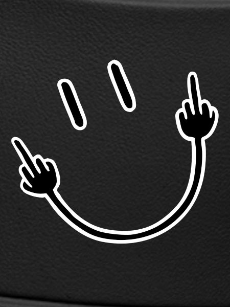 Gesicht mit Mittelfinger-Geste