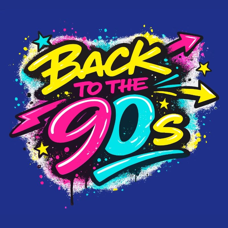 Back to the 90s Neon Graffiti