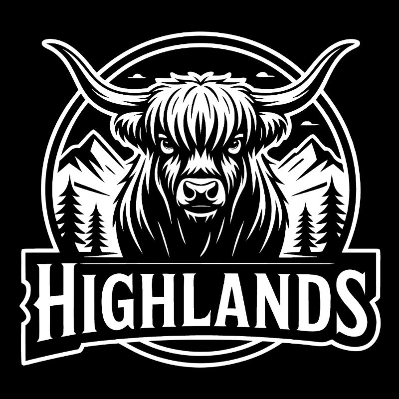 Highlands Kuh Berglandschaft