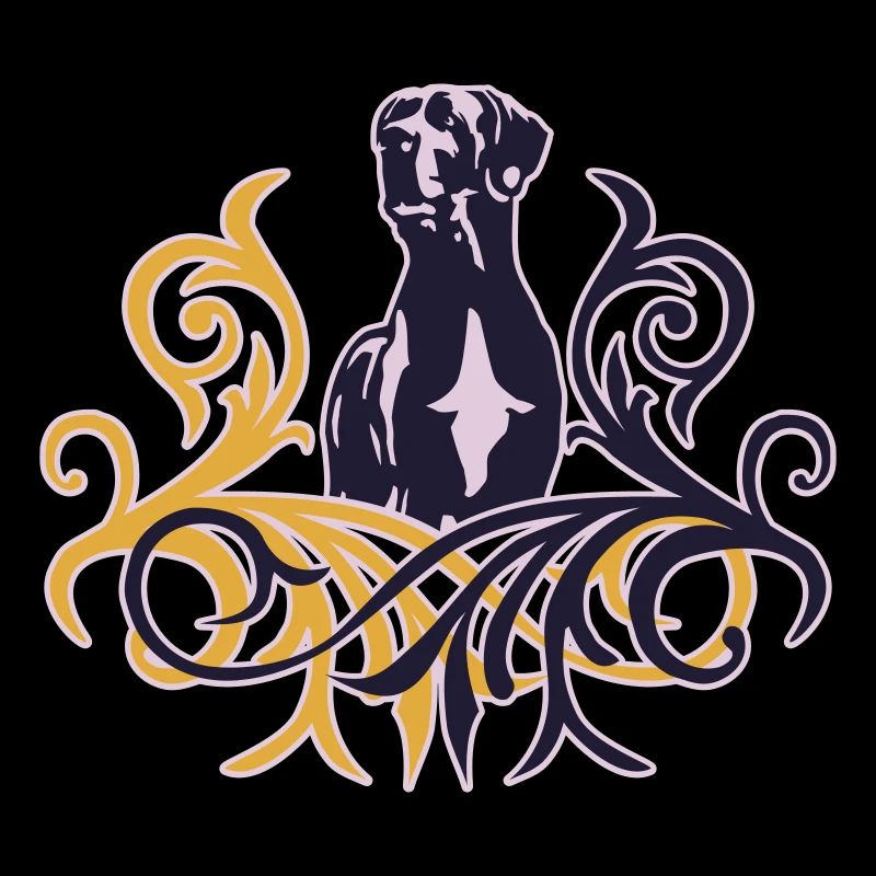 Dogge Floral dreifarbig