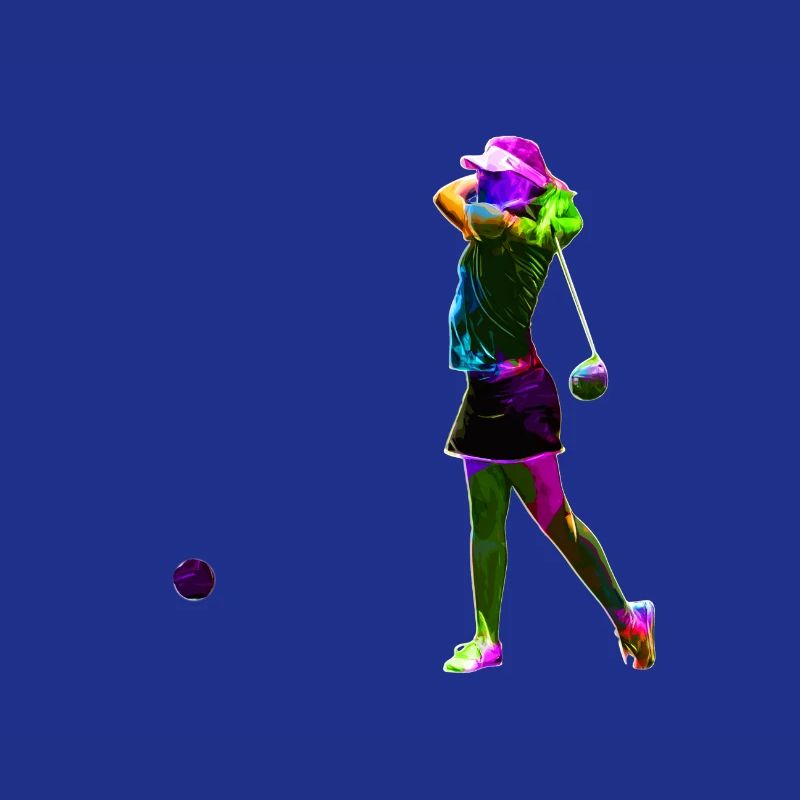 Une golfeuse colorée