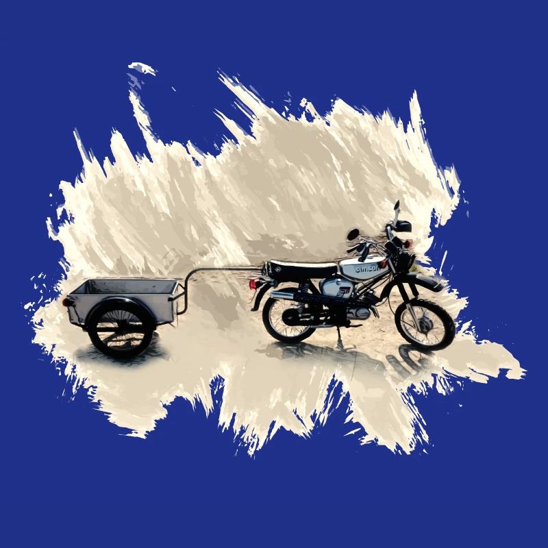Simson S 51 Enduro with trailer