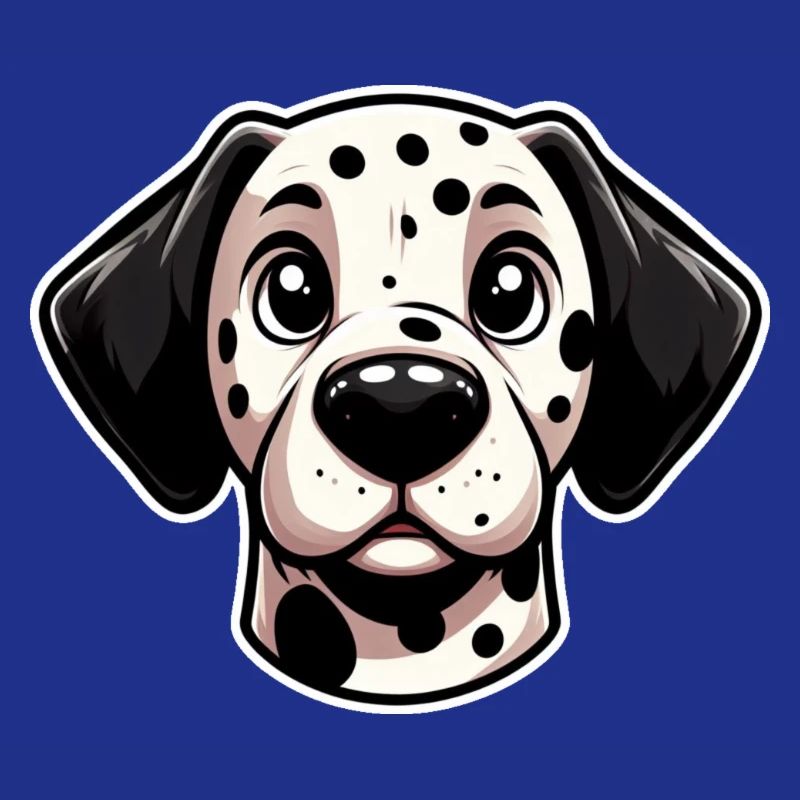 Comic Dalmatian Head Dog