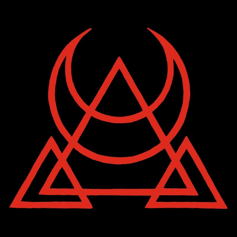 Rotes Symbol der ägyptischen Pyramiden