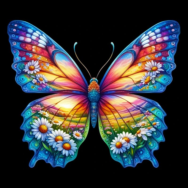 Butterfly flowers daisy daisies