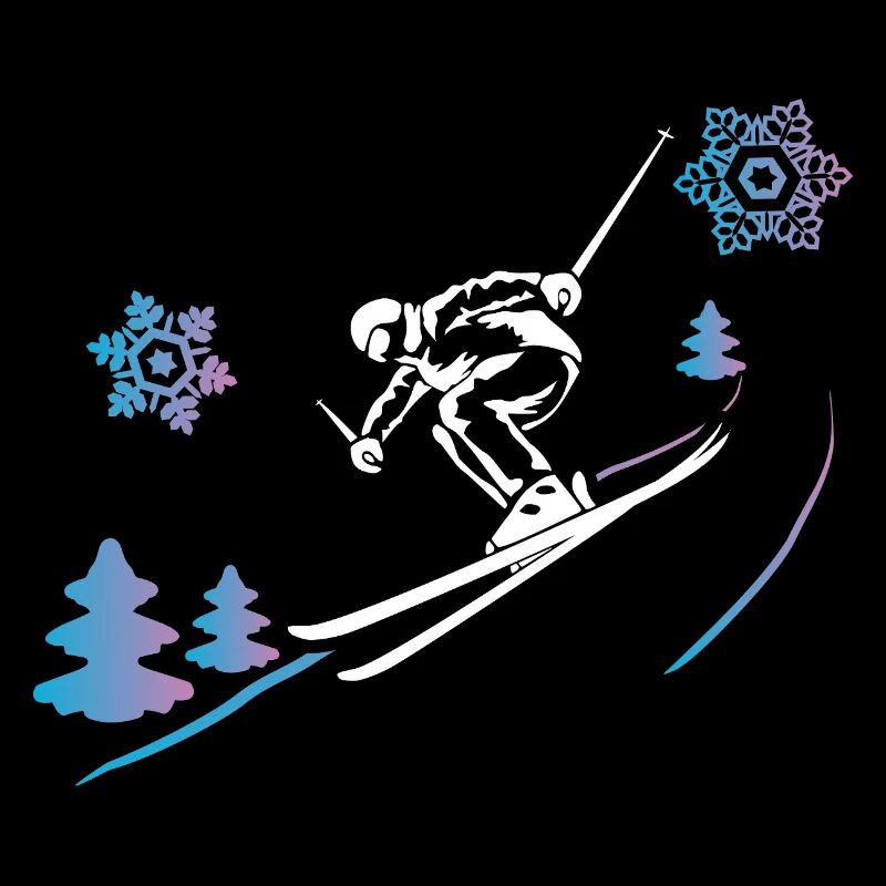 Skifahrer im Winterschnee