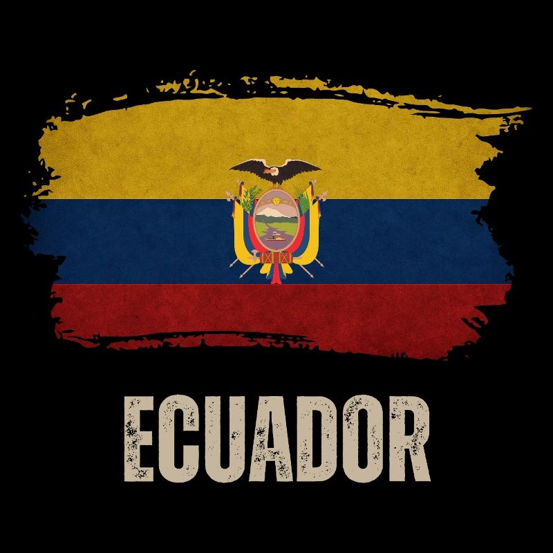 Ecuador grunge flag, I love Ecuador