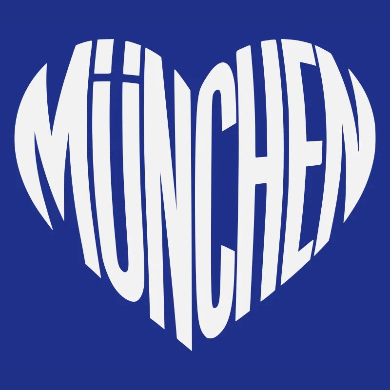 Silhouette de cœur de Munich - Variable de couleur du design
