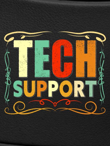 Tech Support Buntes Retro