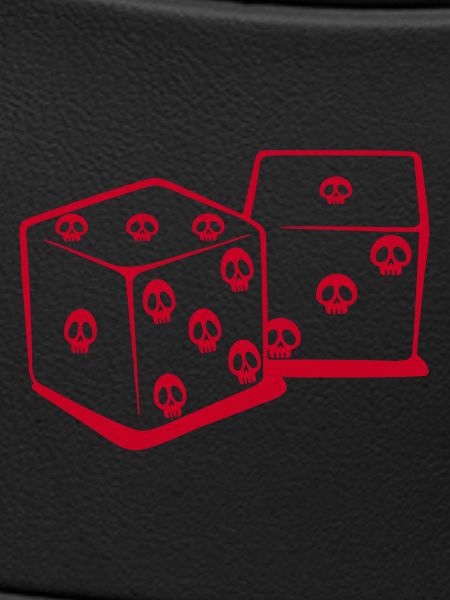 Playing with dice (red)