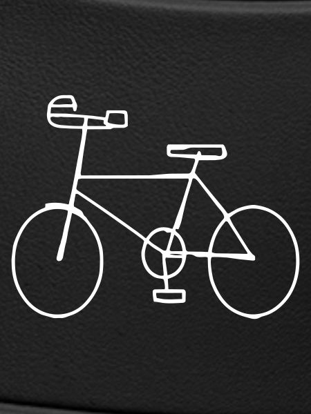 Hand drawn white bicycle