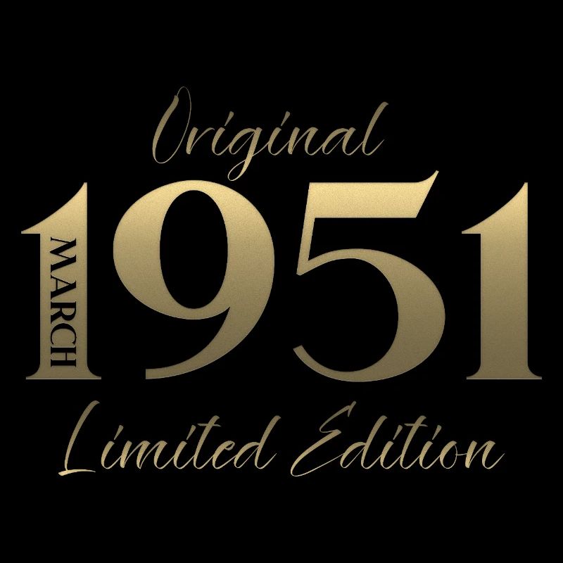 75. Geburtstag Geschenk Mann Frau März 1951
