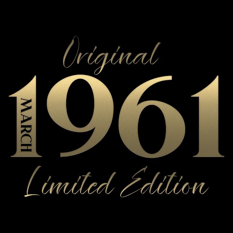 65. Geburtstag Geschenk Mann Frau März 1961