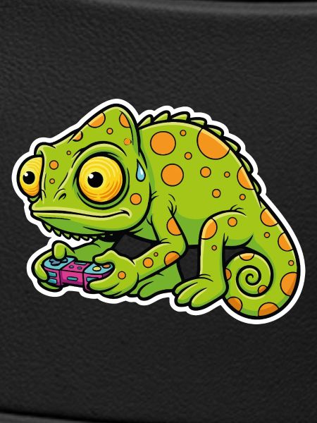 Chameleon Gamer Controller Videospiel-Maskottchen