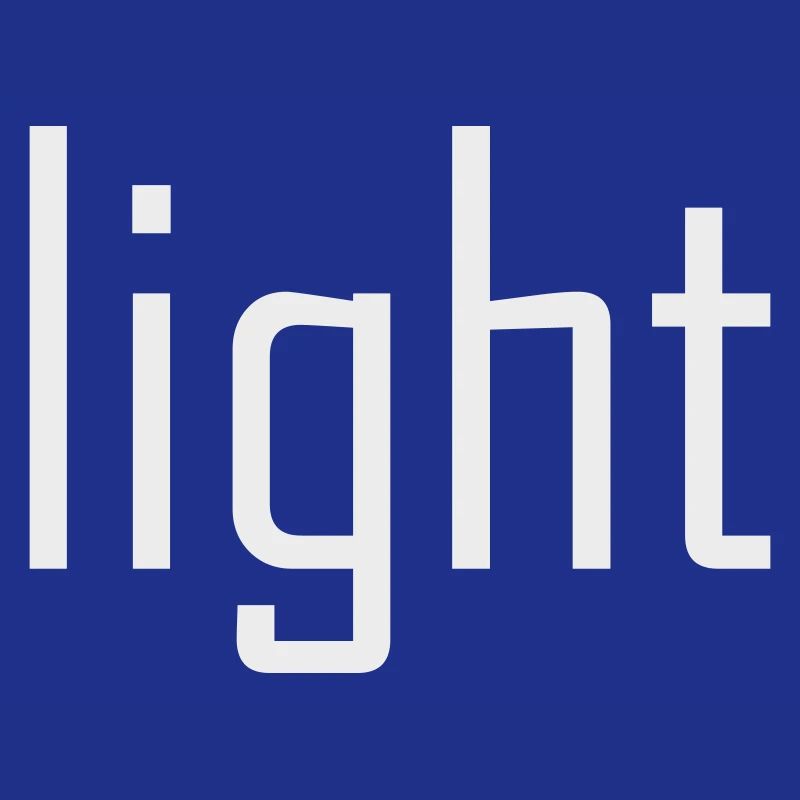 Bright Light Light - typography on black sun