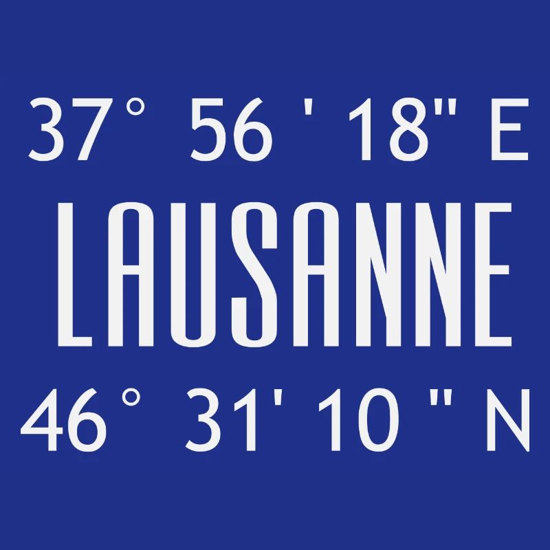 Coordonnées Lausanne typographique