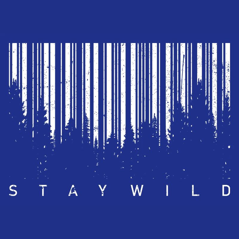 Forest Barcode Silhouette