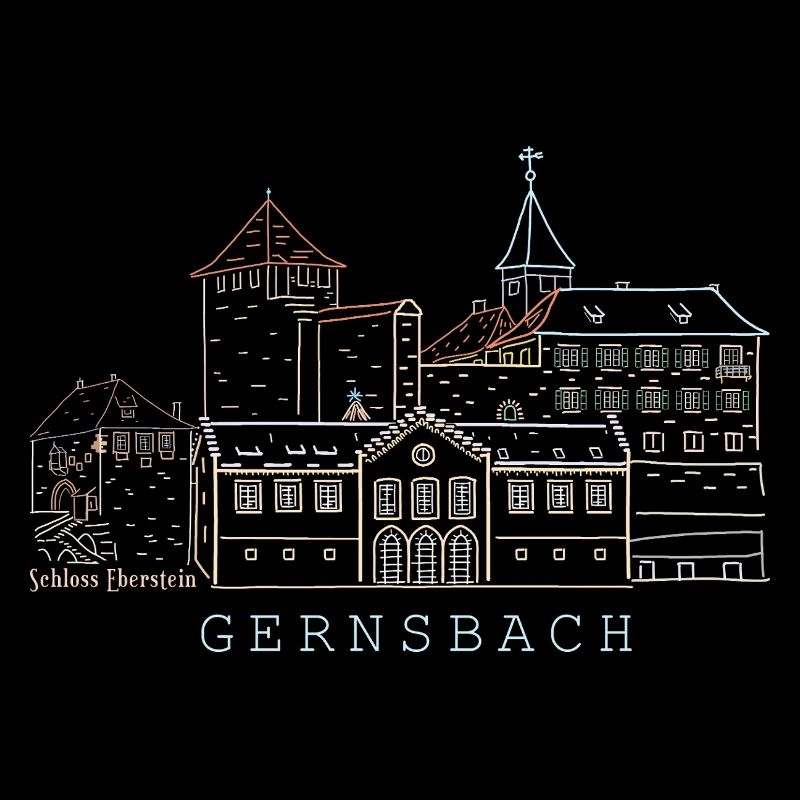 Gernsbach, Dessin du château d’Eberstein Forêt-Noire
