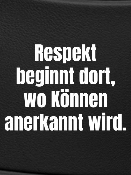 Respect through recognised skills