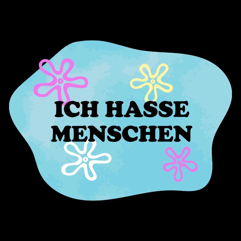 Ich hasse Menschen | Sarkastisches Retro Meme