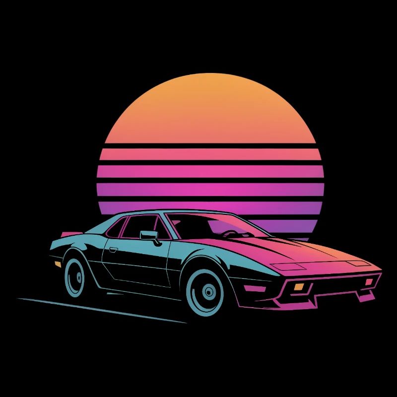 Vaporwave Auto Outrun Sunset 80s Synth
