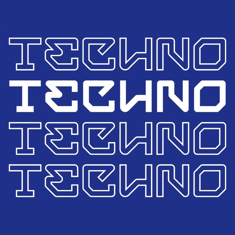 Techno-modernes Typografie-Logodesign