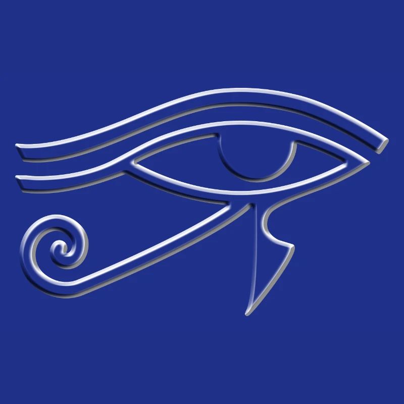 Oeil d’Horus (Oeil de Horus) Symbole Blanc Effet 3D