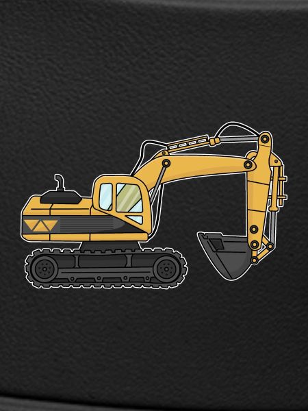Excavator, construction site