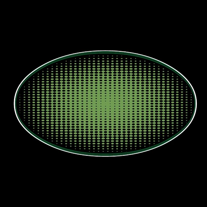 Oval green dots, with frame