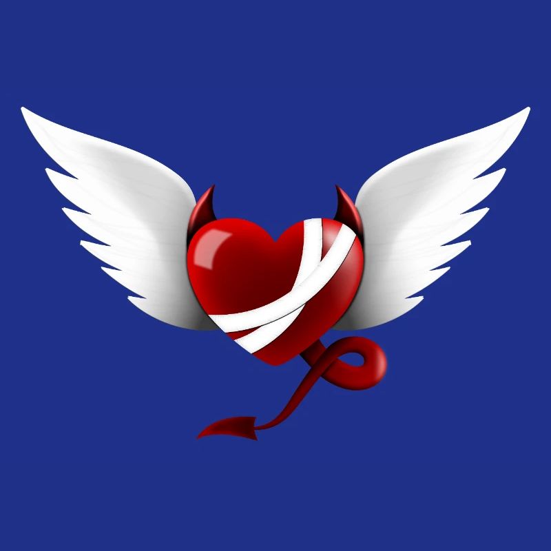 Heart Devil Angel Design Gift