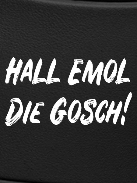 Hall emol die Gosch!