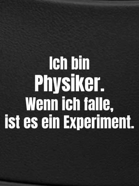 Physiker Humor Fall-Experiment