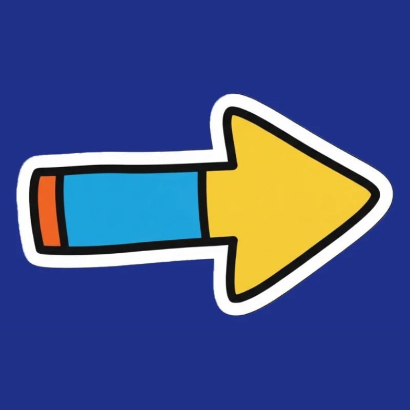 Comic Arrow Direction Right