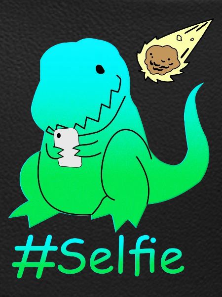 Lustiger Selfie Dinosaurier