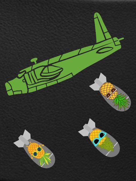 Green Pineapple Bomb Plane