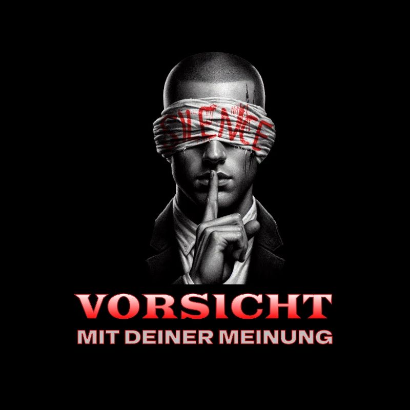 Vorsicht, Subtile Botschaft mit Augenbinde