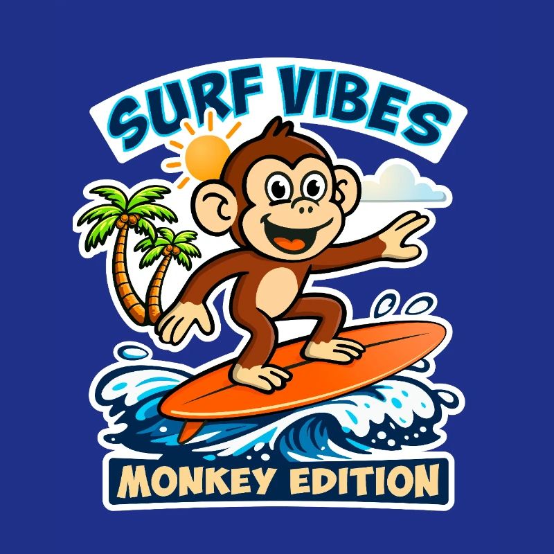 Surf-Vibes – Affen-Edition.
