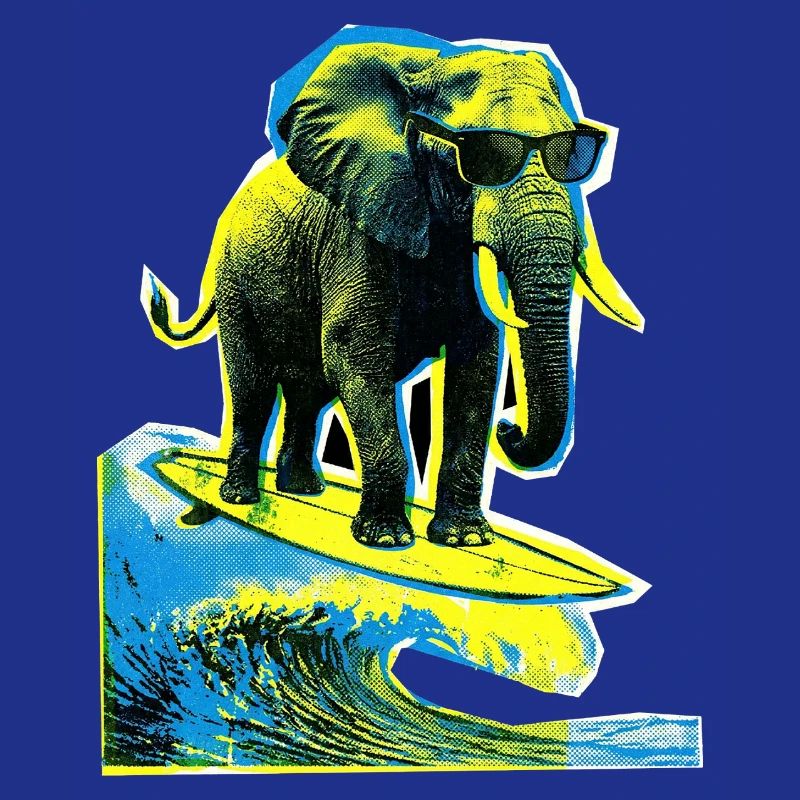 Elefant Surfer