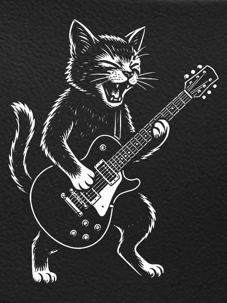 Cat Plays Guitar