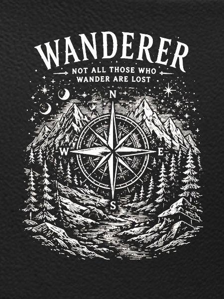 Wanderer-Kompass-Berg-Design