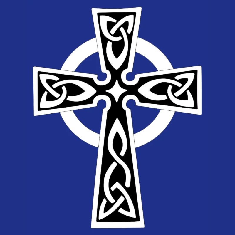 White Celtic or Celtic cross