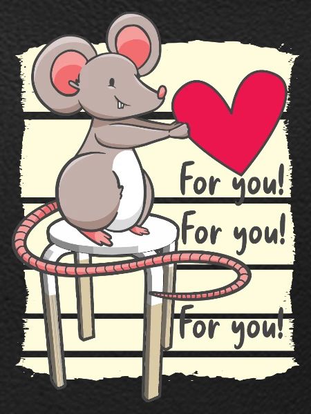 Süße Maus mit Herz