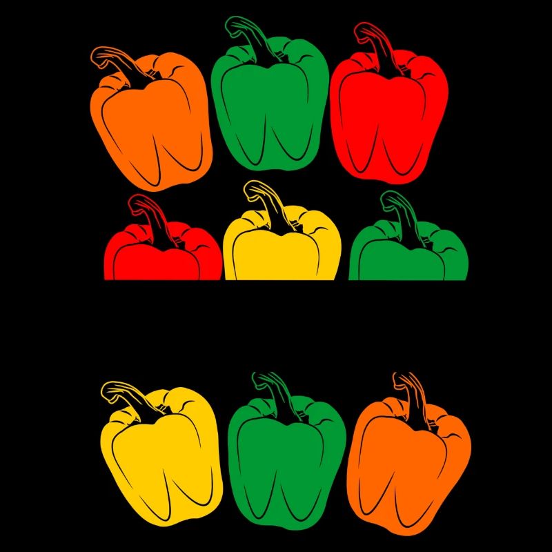 Four colors Peppers name banner