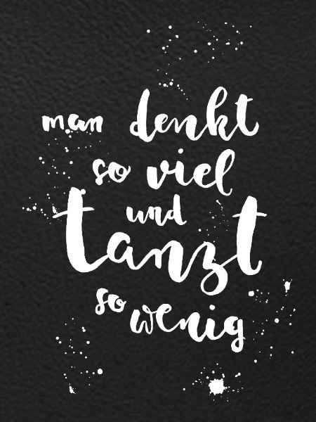 Dancing instead of thinking