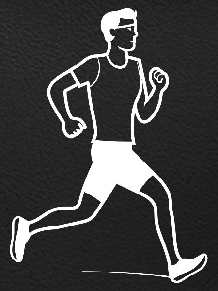 Runner boy line drawing