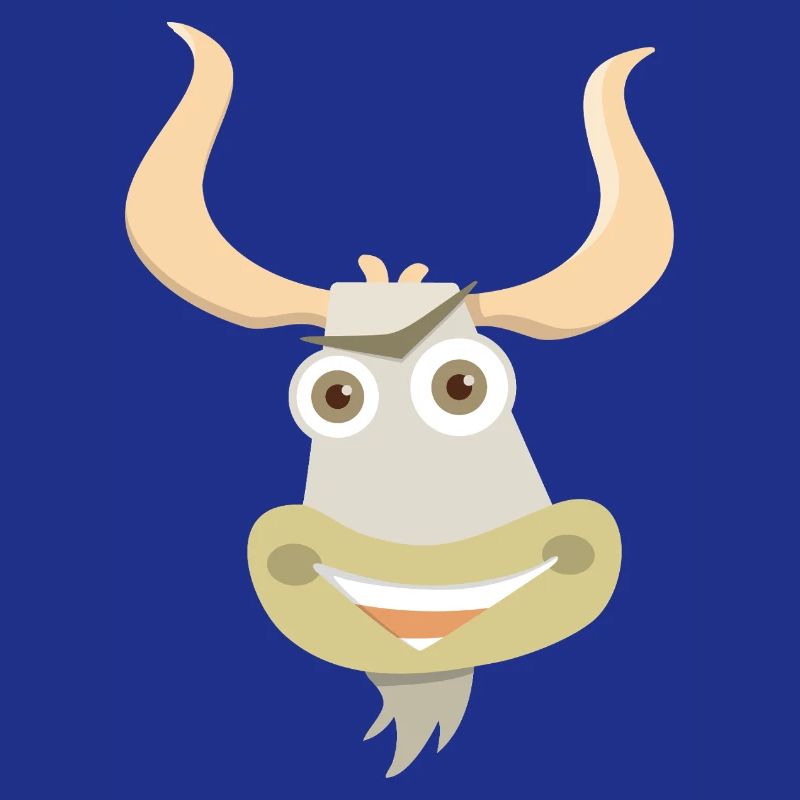Fröhliche Illustration eines Yakkopfes